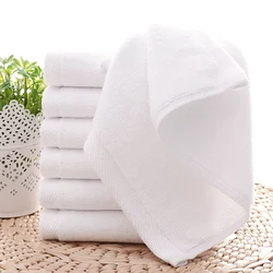 7PCS Towels Cotton White Superior Hotel Quality Soft Face Hand Towels 30X30cm