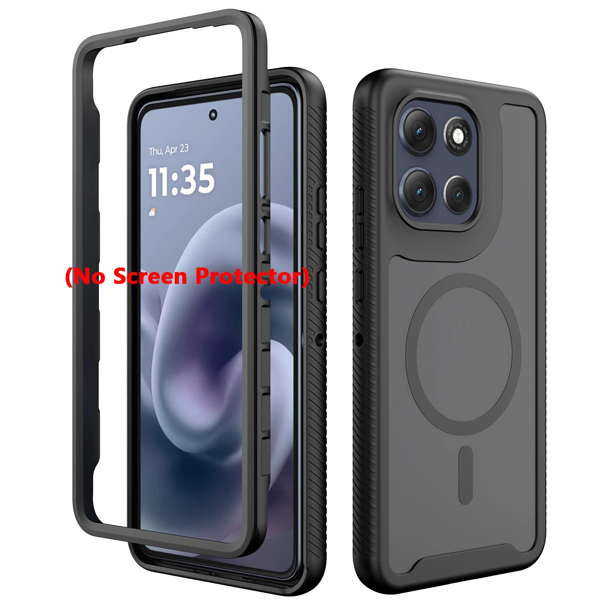 Shockproof Armor Glossy Plain Magnetic Phone Case For Motoro