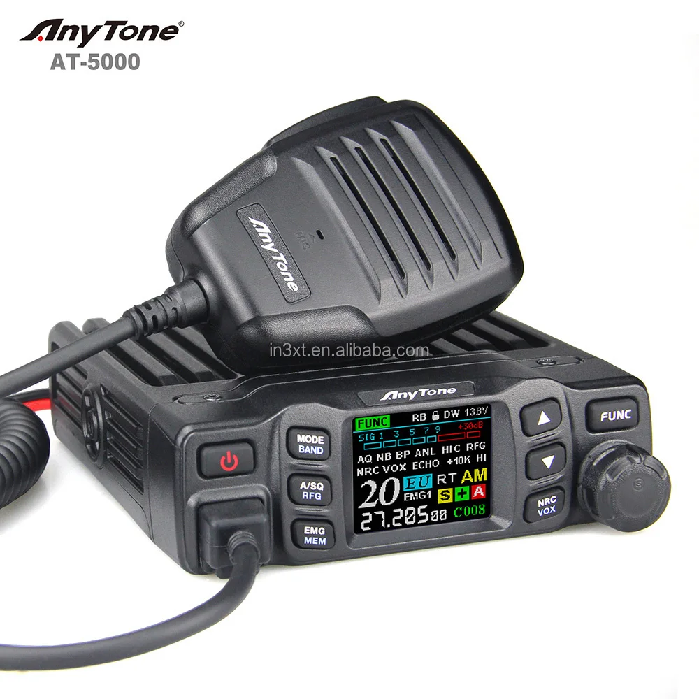 AT-5000 27MHz CB Radio AM/FM/SSB High Power Mobile Transceiver Intercom Long Range Communication FCC Approved Amateur Radio Equi
