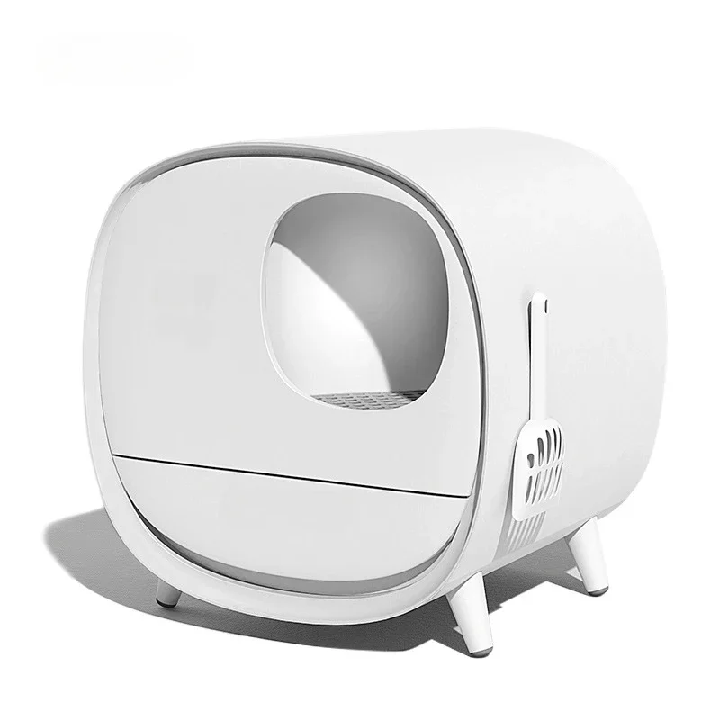 Cat Potty White Basic Version Internal Spiral Corridor Design Sand Filter Effect Strong Shock Absorption and Impact Resistance