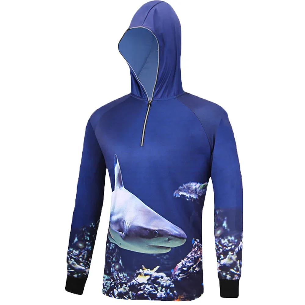 Camisa De Pesca Seca Rápida Respirável, Roupas De Proteção Solar Anti-UV, Hoodie De Impressão Profissional