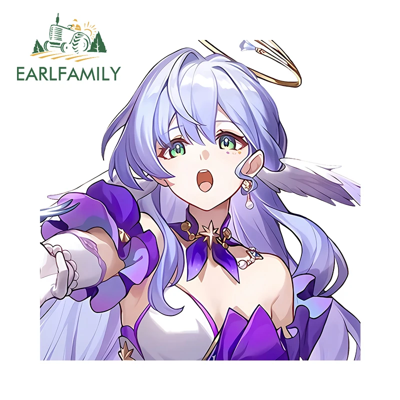 

EARLFAMILY 13 см для Робина Peek Pretty Waifu Honkai звёздная рельса, Необычные наклейки, автомобильная этикетка с защитой от царапин