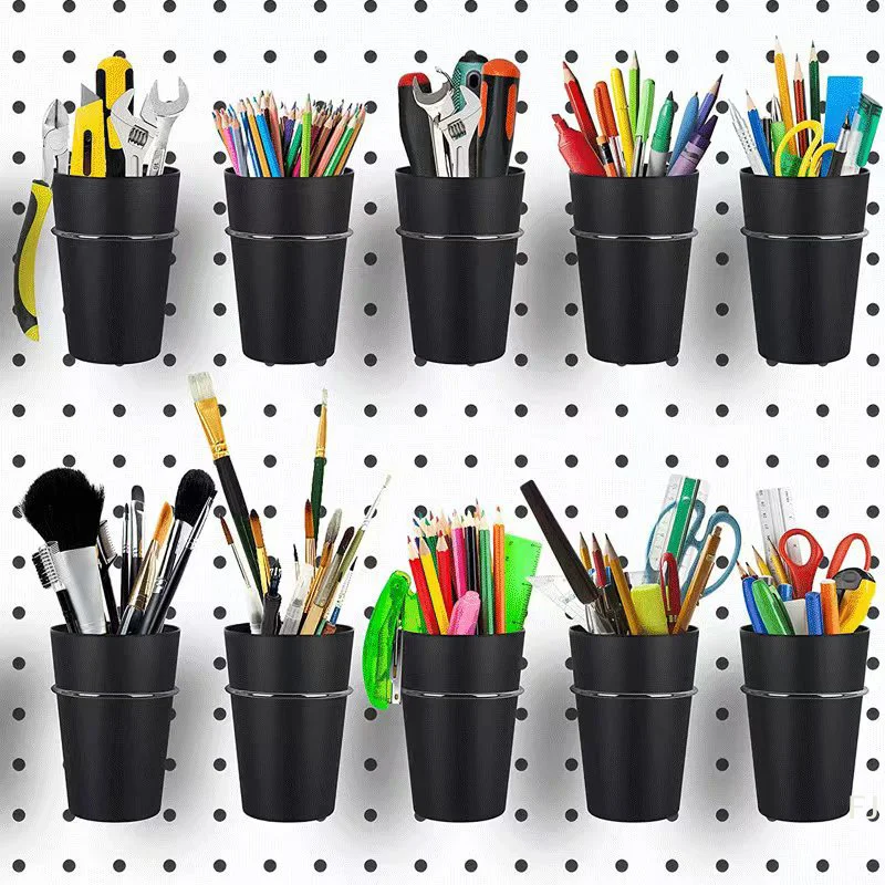 [YU]Pegboard Cup Holder Accessories For Craft Room Hook Baskets Ribbon Organizer Screw Tool For Organizing Accessories Tools