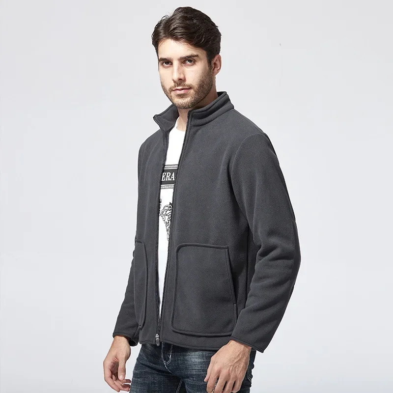 MRMT 2024 Brand New Men's Outdoor Fleece Warm Jacket Double-Sided Plus Fleece Sweater Thickened Fleece Jacket Men