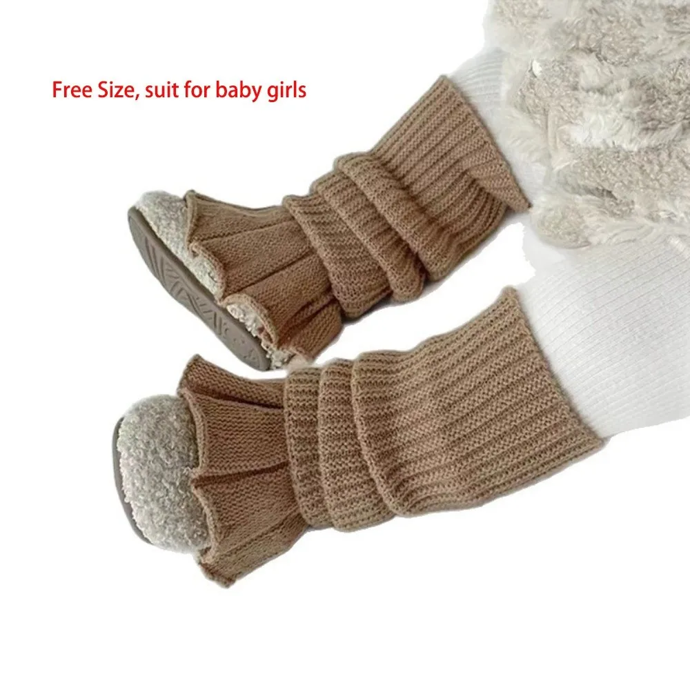 New Solid Color Leg Warmers Thickened Knitted Mid-Calf Sock Hosiery Gift