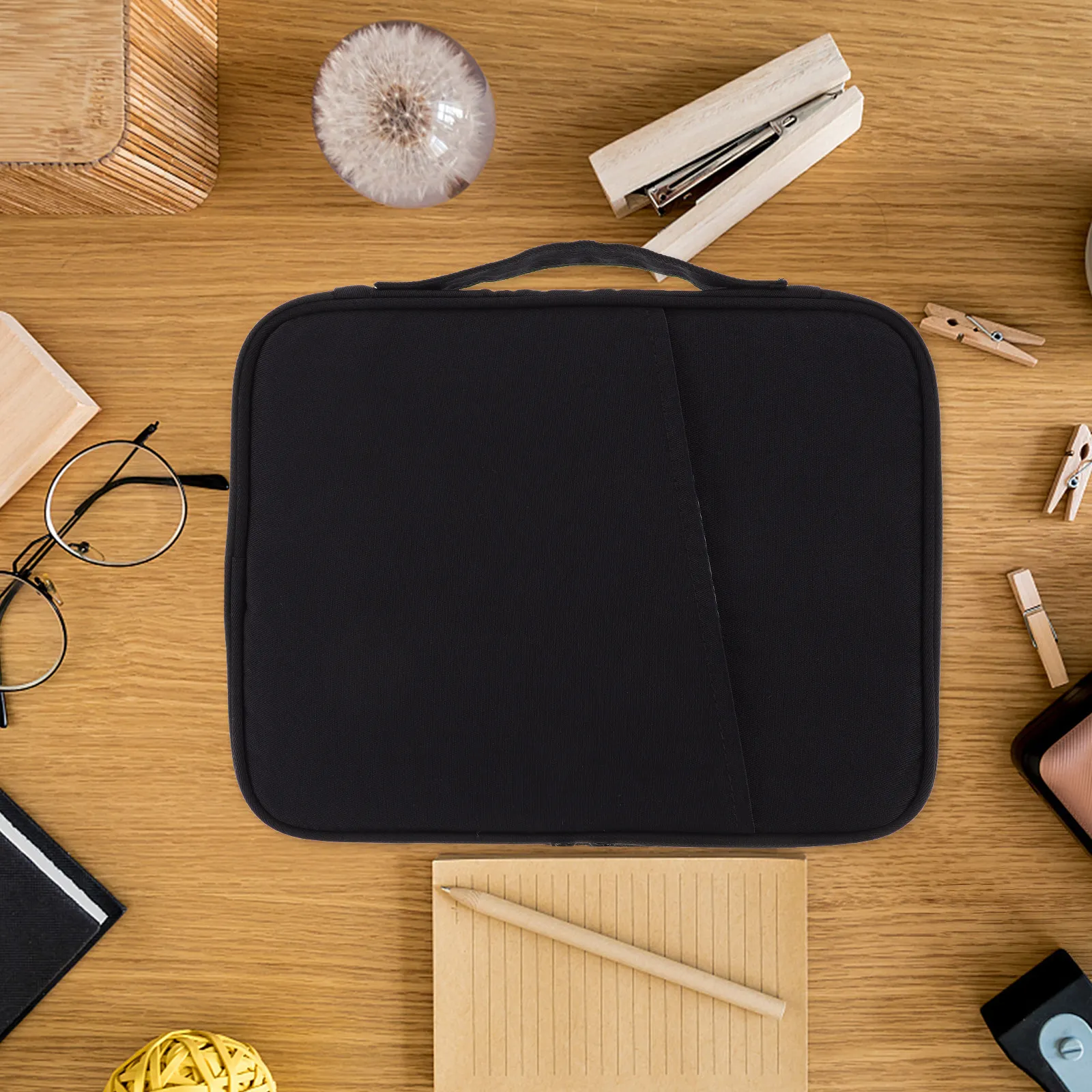 Portable Lightweight Tablet Carrying Case with Handle and Interior Pocket for Scratch Protection Ideal for Business School
