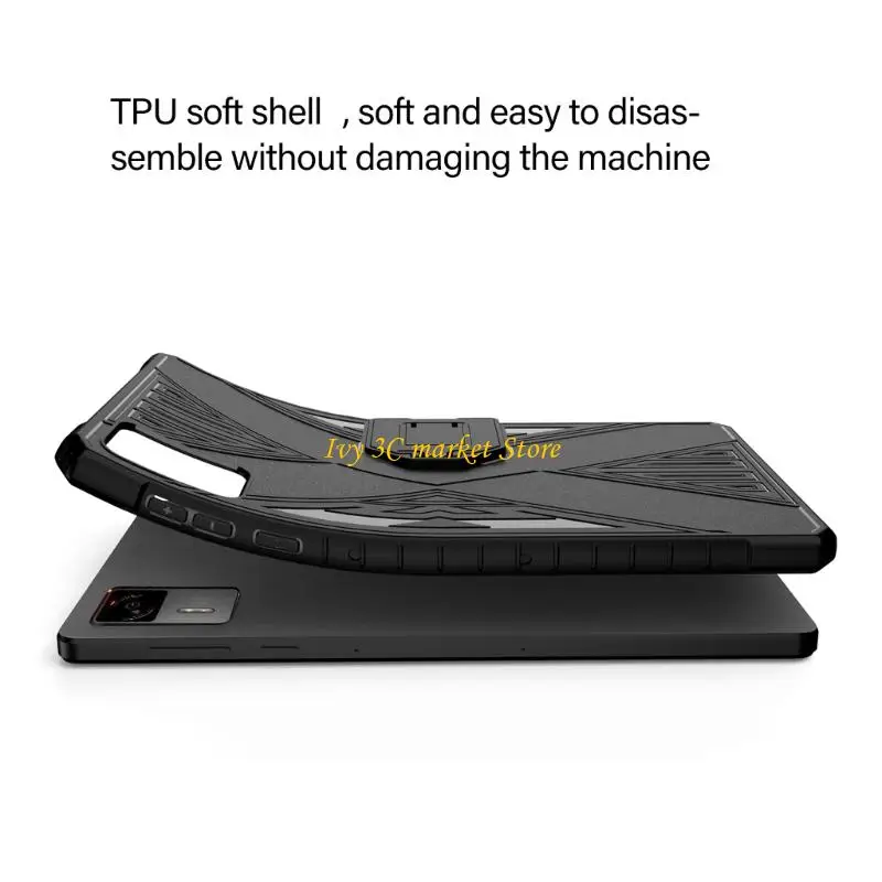 

D7YC Silicone Case for Legion Y700 2025 Heavy Duty Shockproof Cover Adjustable Bracket Handheld Stand Case Viewing Stand Holder