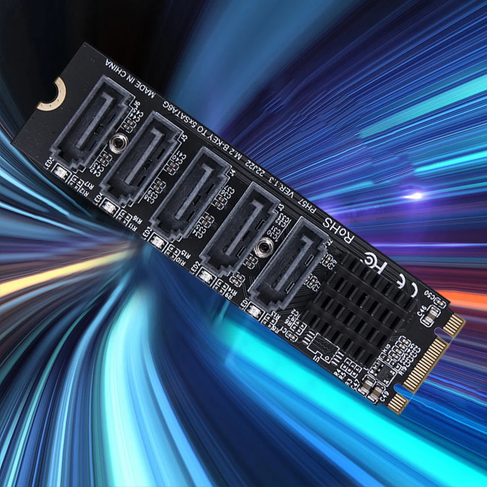 

Карта расширения M.2 MKEY PCI-E Карта расширения M.2 к SATA 3.0 Карта адаптера NVME к SATA Конвертер 6 Гбит/с Поддержка функции PM