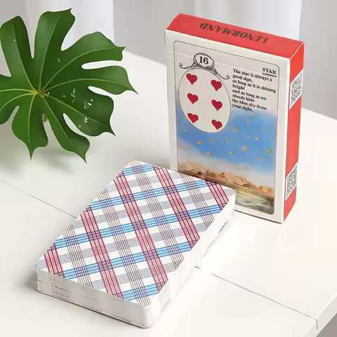 Mlle Lenormand Deck 36 Cards Esoteric Fortune Telling Printed on 350GSM Double-embossed Cardstock - 9*6cm
