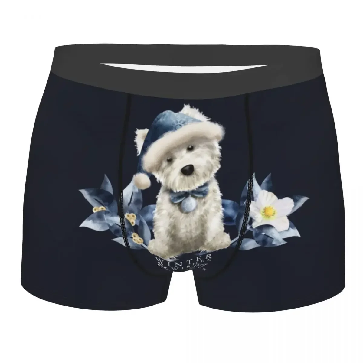 Custom Cute Westie Boxers Shorts Mens West Highland White Terrier Dog Briefs Underwear Cool Underpants