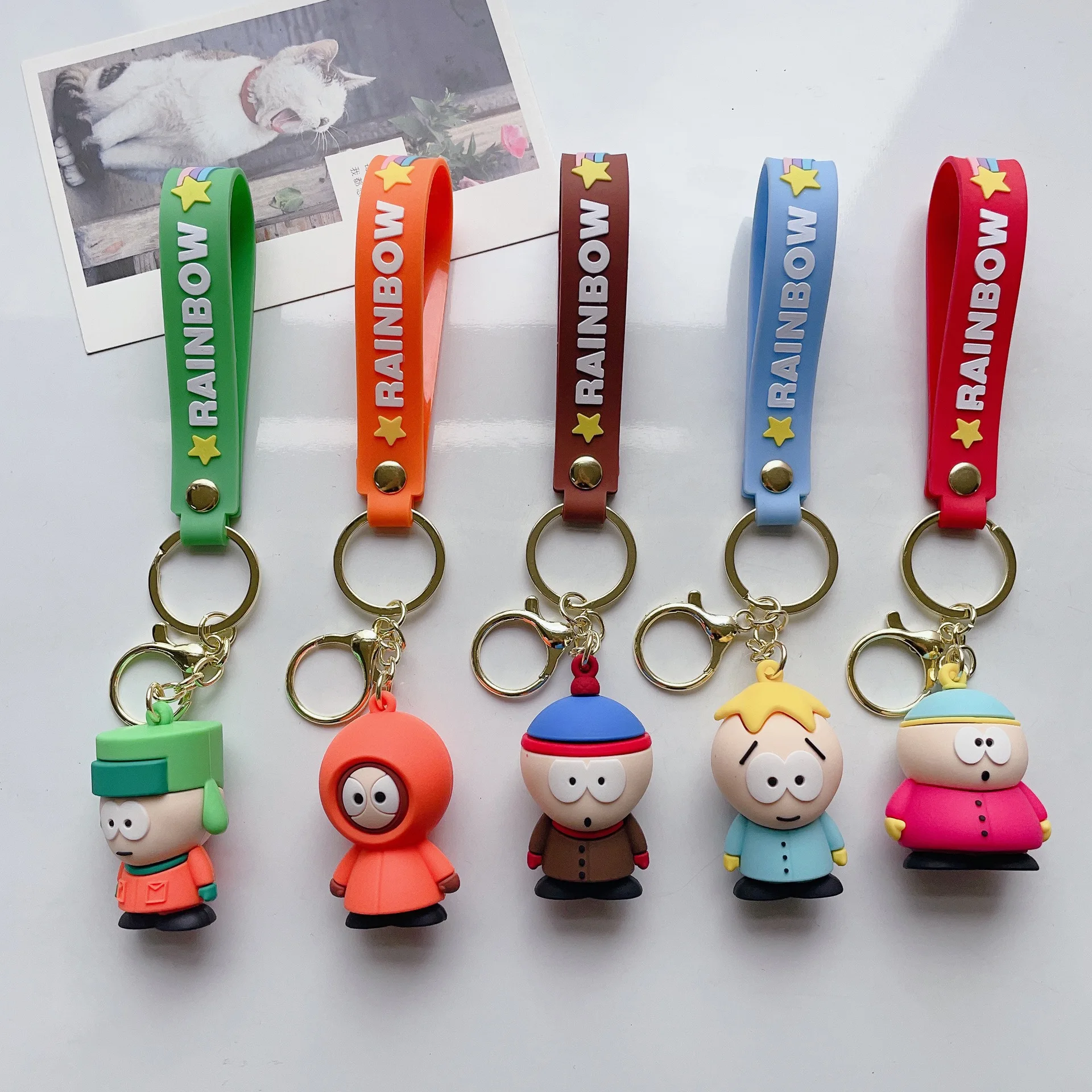 Llavero cartman Doll South Park Kyle Broflovski llavero colgante Kenny Bag llavero de coche Eric.cartman accesorios regalo al por mayor