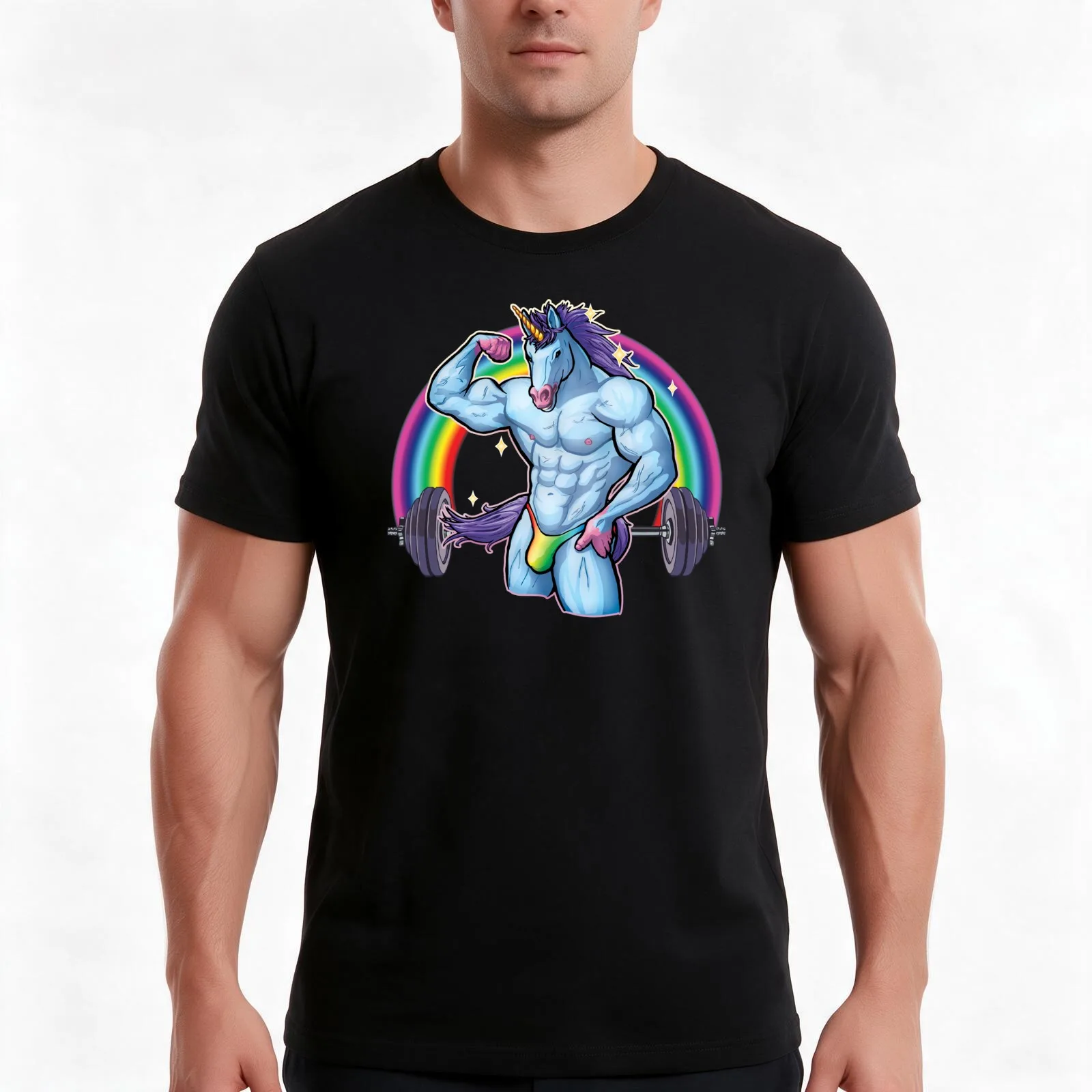 The Unicorn of Pump T-Shirt, Summer Casual Cotton Tee, Oversized Streetwear Tops, Vintage Graphic Print, Loose Fit Short Sleeve