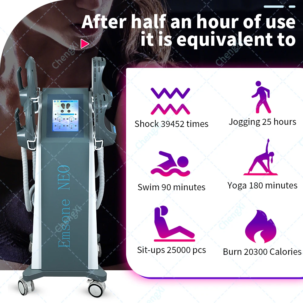 

6500 Вт Emsone NEO RF 200 Гц машина для коррекции фигуры, стимулятор мышц, массажер для мышц, сжигатель жира, потеря веса, формирователь подтяжки бедер