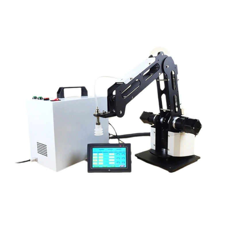 

Desktop small industrial three-axis robot arm teaching device PLC robot open source control online sorting robot