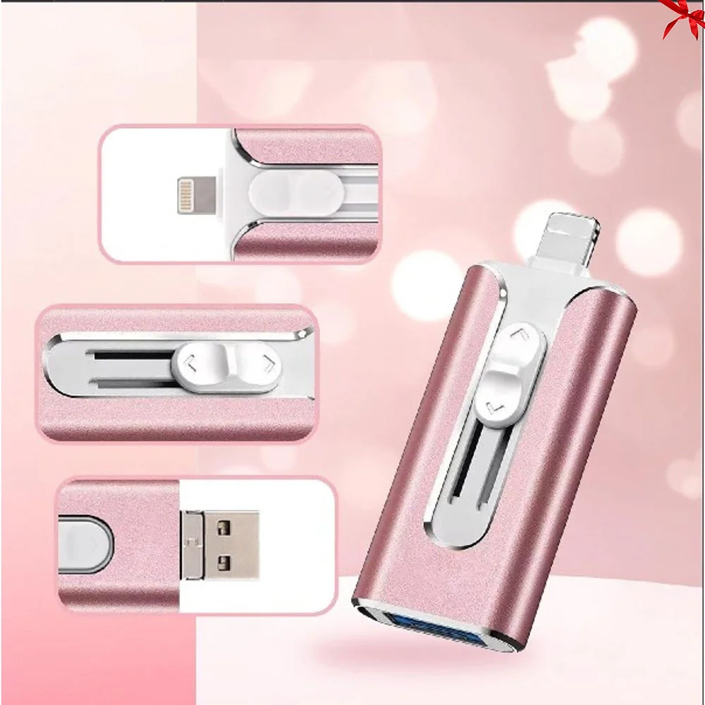 Hochgeschwindigkeits-USB-3.0-Flash-Laufwerk, 128 GB Speicherstick für iPhone, Geräte mit Typ-C-Anschluss, Android und PC, externes Laufwerk, Speicherstick für Fotos, schneller Versand. – Detail 7