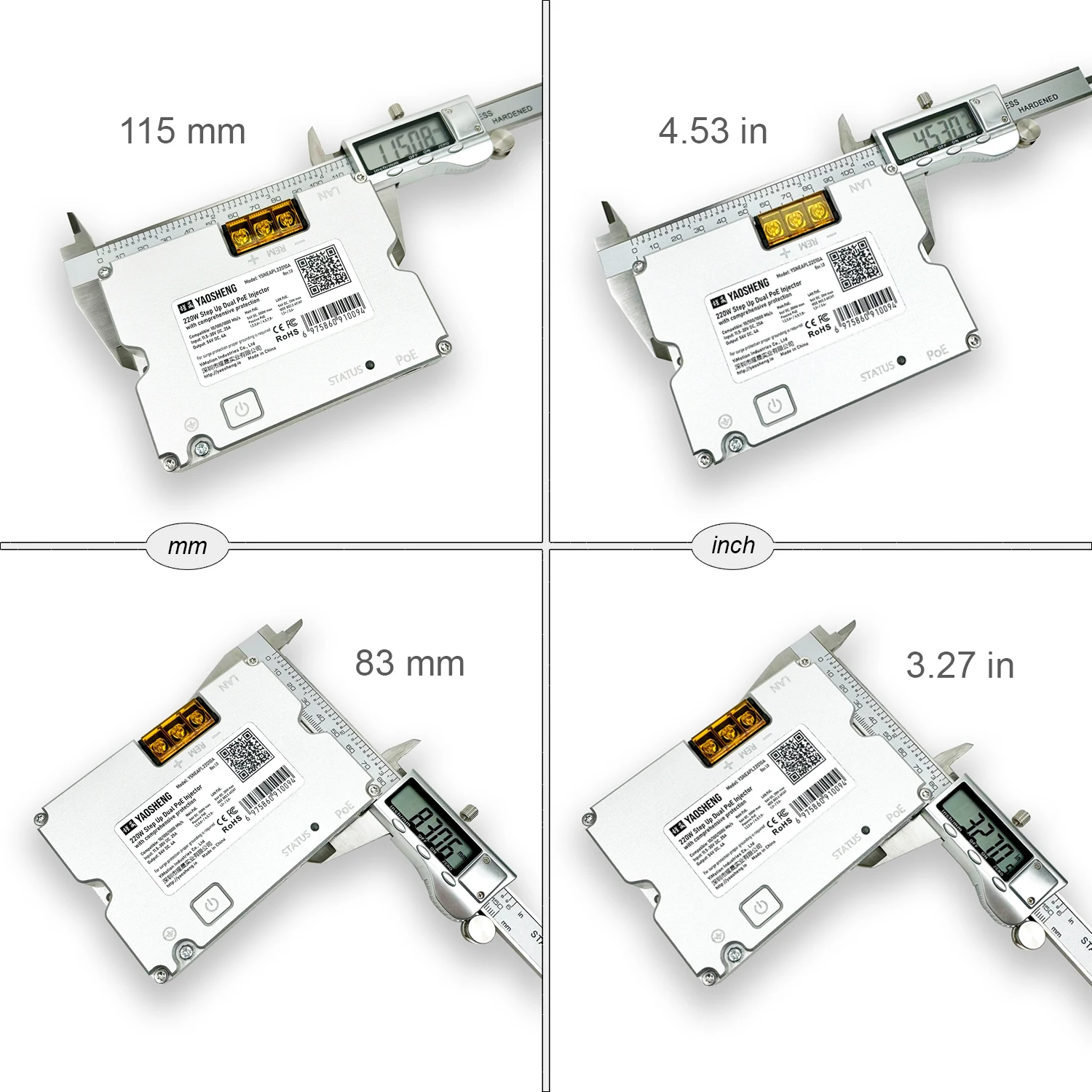 YAOSHENG 220W Step Up Dual PoE Injector for Starlink GEN3