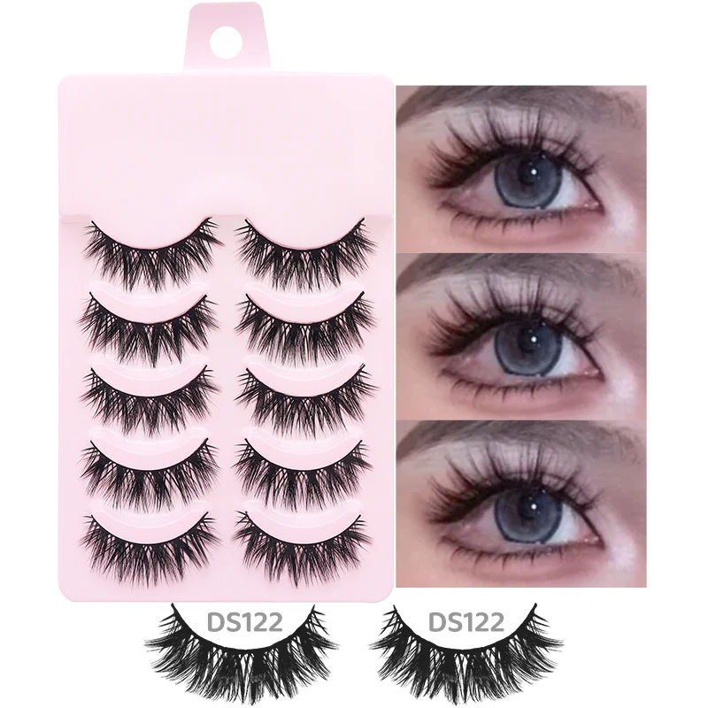 DINGSEN 5 Paar Wimpern, natürliche Augen, Wimpern für Make-up, weiche lange Wimpern, Streifen, falsche Wimpern, Beauty-Tools – Detail 24
