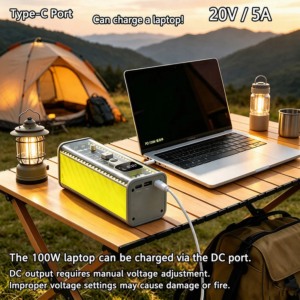 PD100W Super Fast Charging Power Bank Case Solder-Free 8-Cell 21700 Battery Box Transparent Storage Case with USB +Type-C Ports