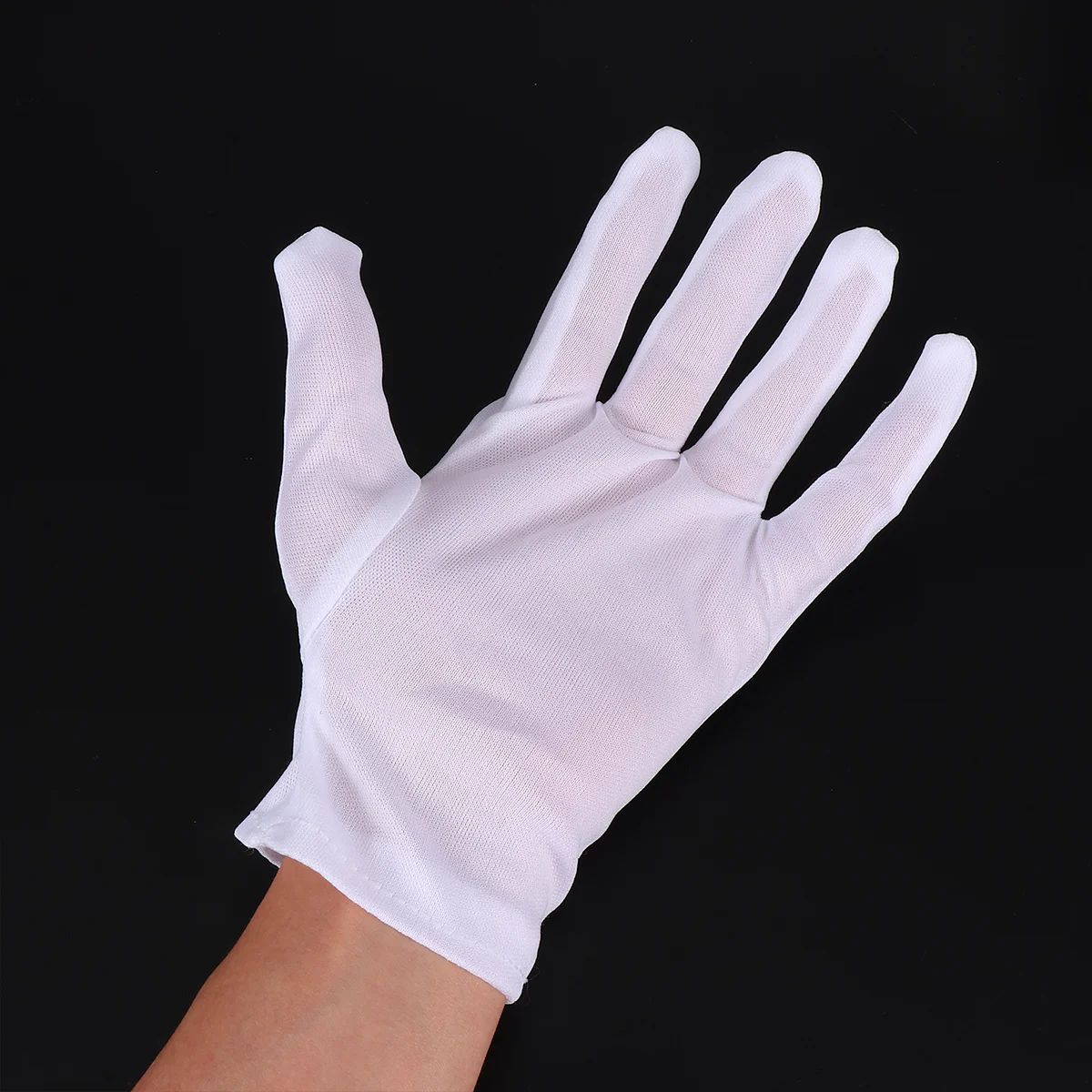 

12 Pairs Elastic Gloves Etiquette Warm Work Food Grade Easy to Clean Protective