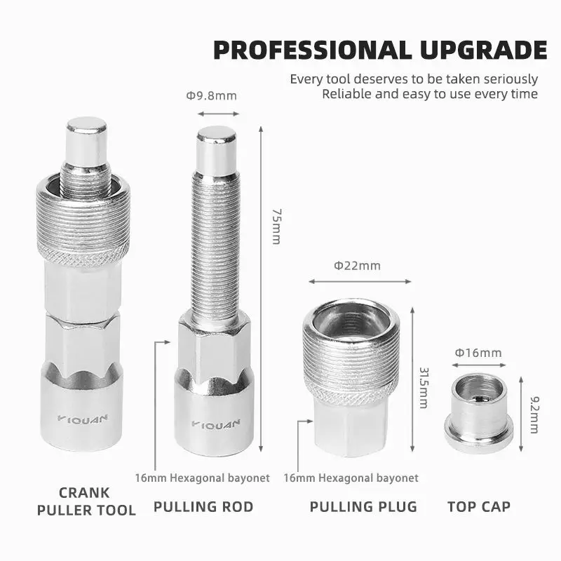 Bicycle Crankset Puller Crank Arm Puller Remover Bike Crank Wheel Extractor Puller Bolt Crankset Pedals Repair Tool Bicycle Tool