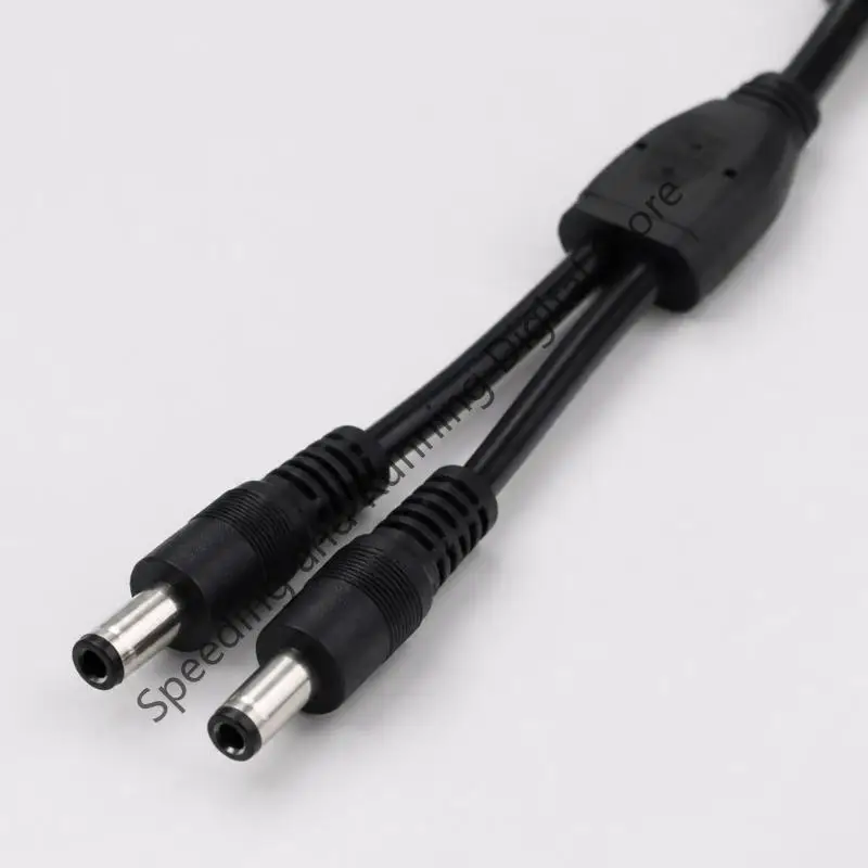 DC5521 Power cable 1 Female to 2 Male 5.5mm x 2.1mm Plug Y Splitter Adapter Splitter Cord for Surveillance Camera LED Strip