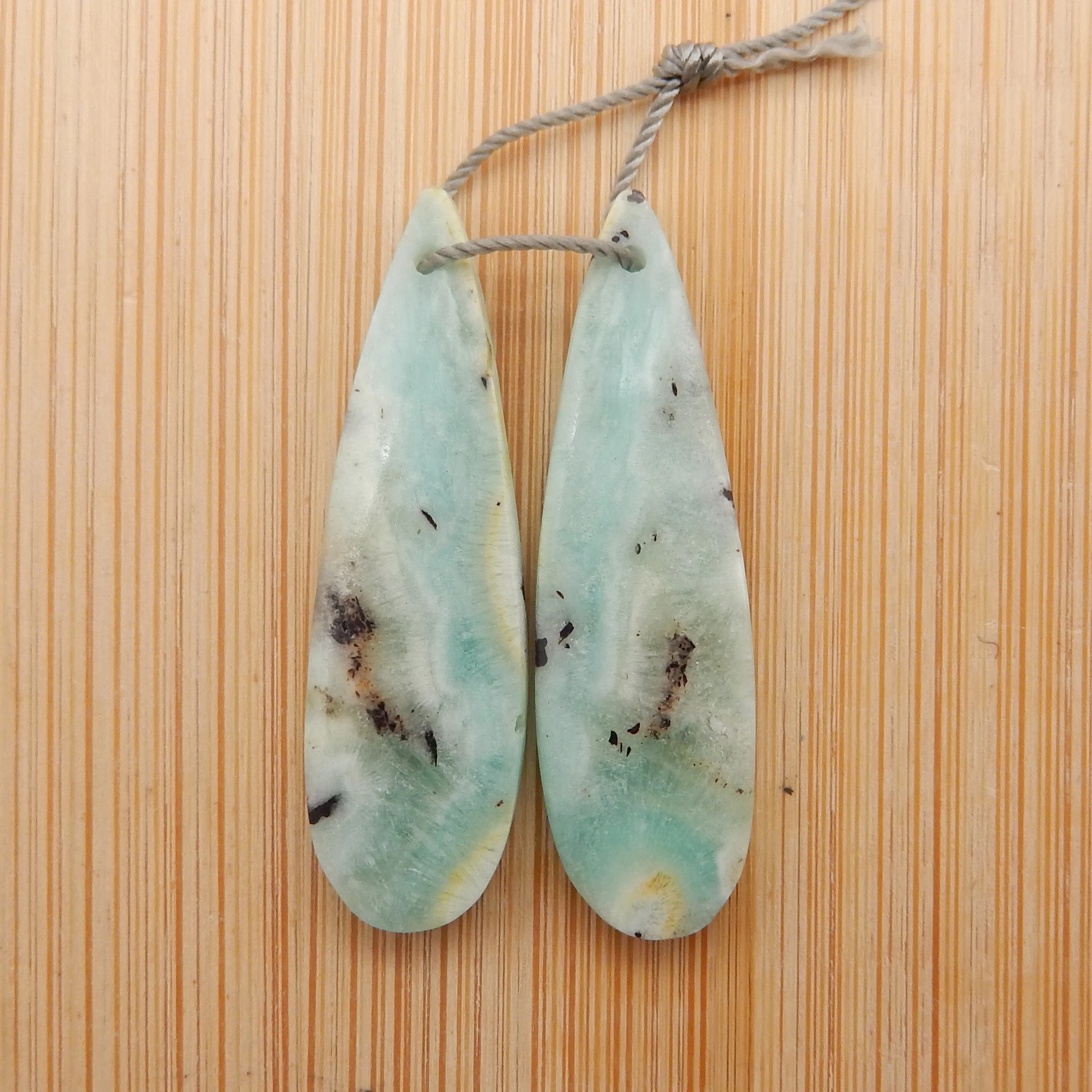 Natural Hemimorphite Water Drop Earrings For Women,Simple Fashion Handmade DIY Jewelry Gemstone Birthday Gift