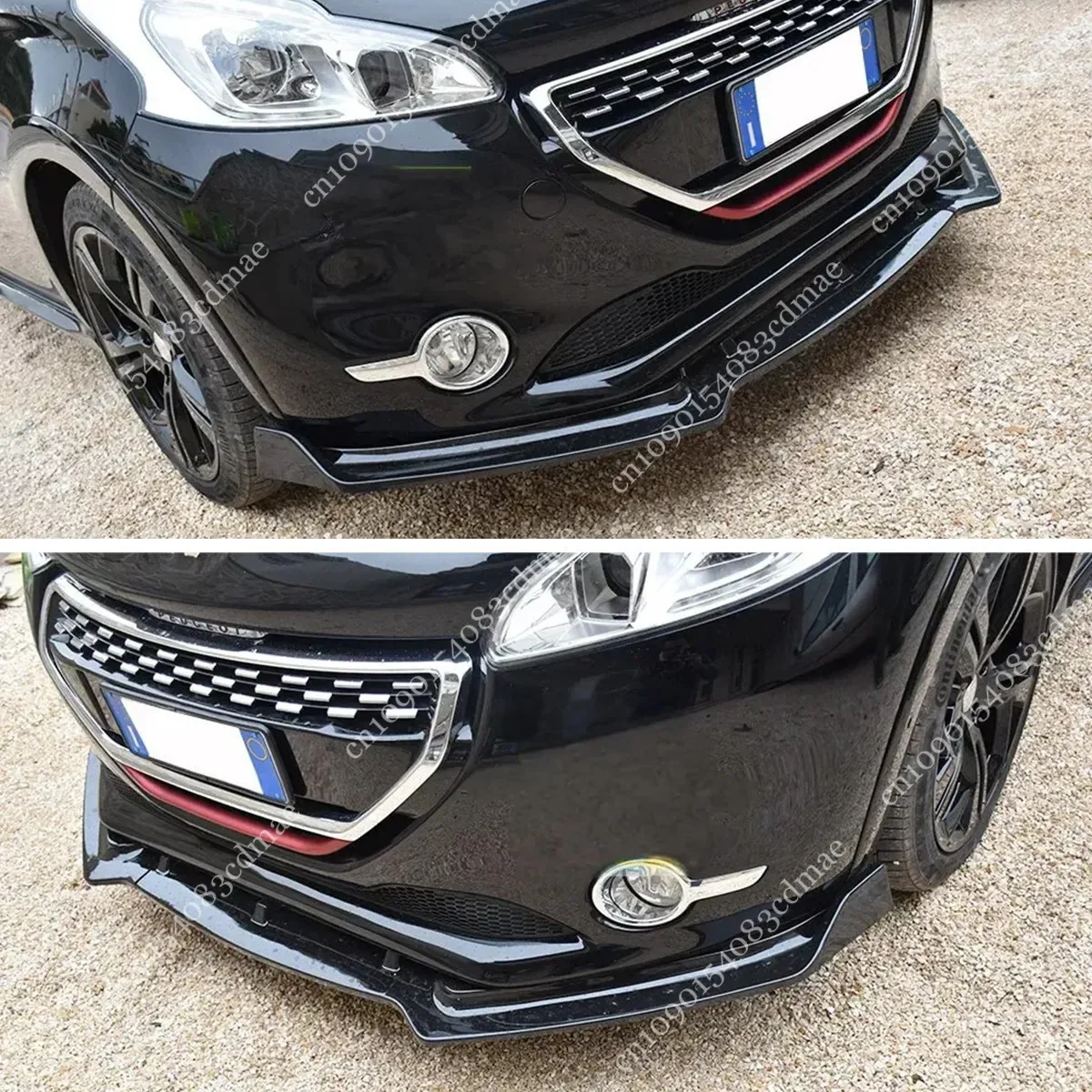 

Front Bumper Spoiler Lip Splitter Diffuser for Peugeot 208 GTI PureTech THP BlueHDi VTi HDi 2012-2018 Body Aero Kit Tuning Gloss