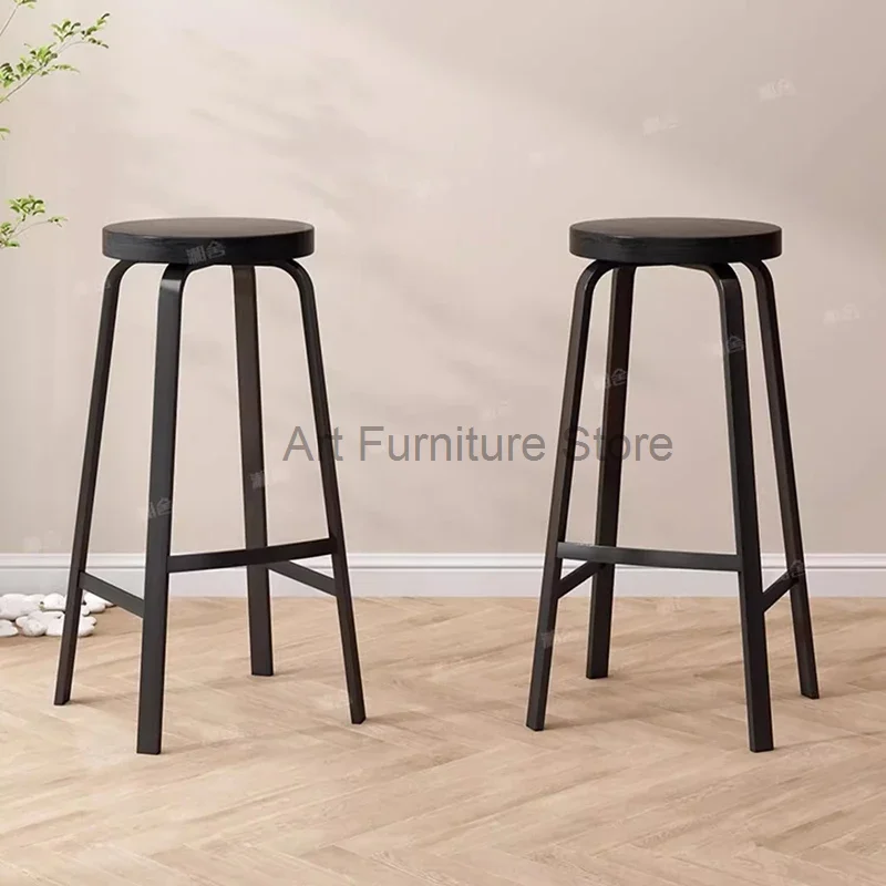 Luxury European Black Bar Chair Modern Design High Bar Stools Nordic Home Bancos Altos De Cozinha Furniture Decoration