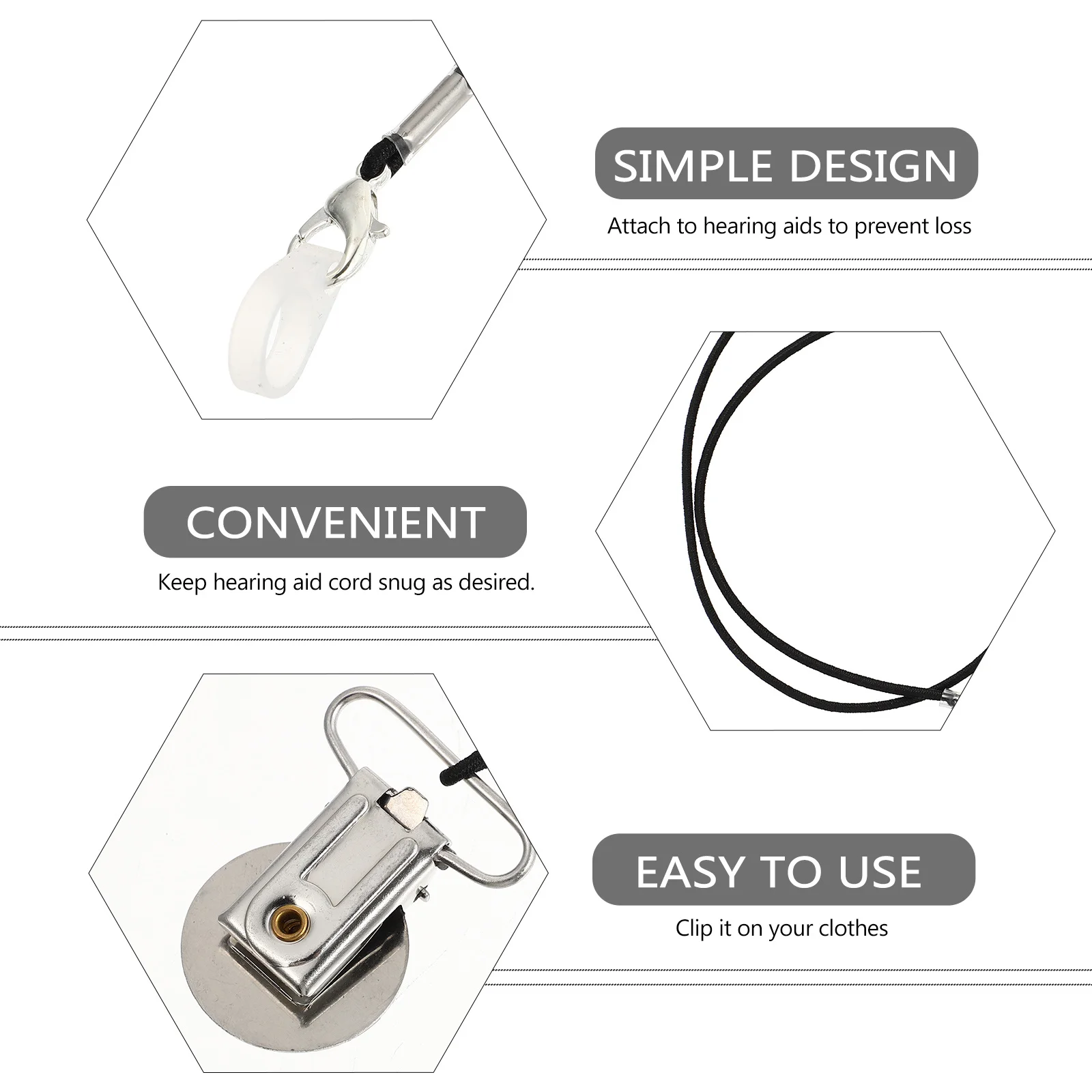 

Anti-Lost Lanyard For Kids Lightweight Hearing Aid Clip Cord Security Strap Holder Cartoon Design Table Storage