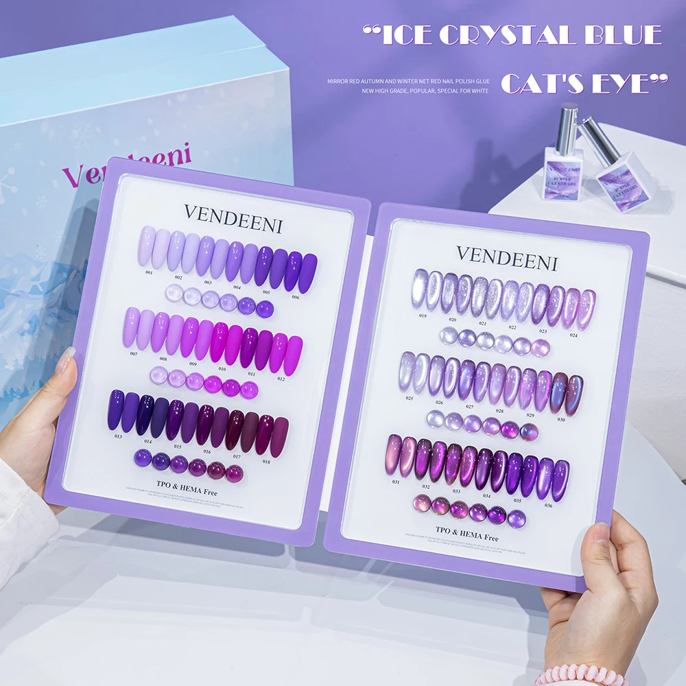 Vendeeni 36 Farben/Set Kristall-Katzenaugen-Gel-Nagellack Magnetischer UV-LED-Soak-Off-Gel-Lack Glasperlen Katzenaugen-Gel mit Display – Detail 28