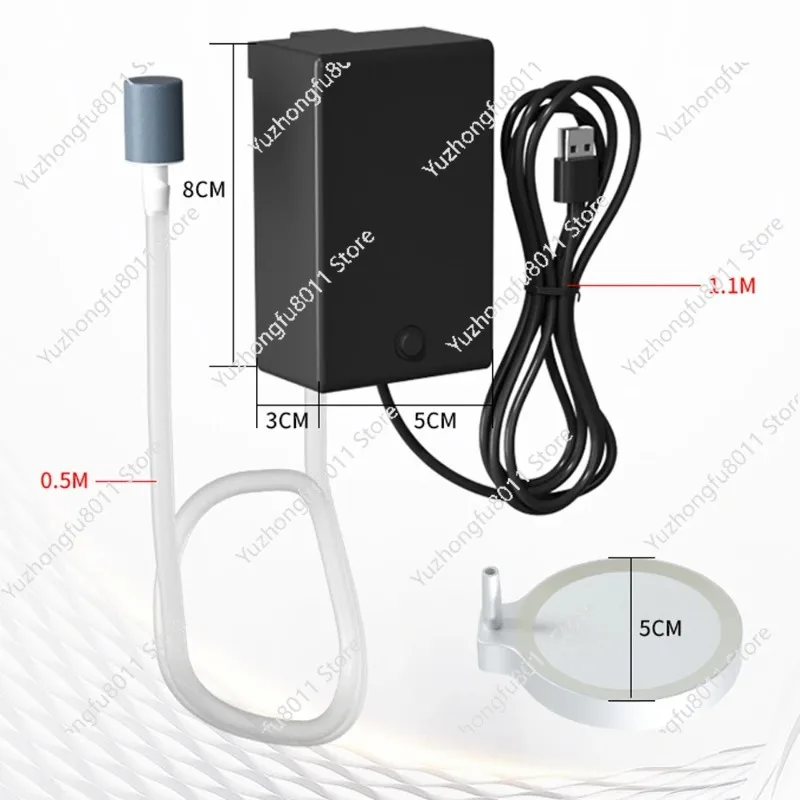 

USB Ultra-Quiet Small Fish Tank Air Pump - Atomized Oxygen, Even and Fine Air Output