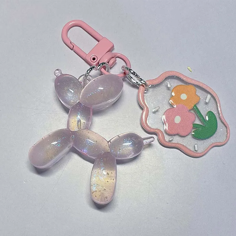 Balloon Dog Luminous Keychain Balloon Dog Glow At Night Pewndant Keyring Accessories Backpack Bags Pendant Kawaii Things Y2K New