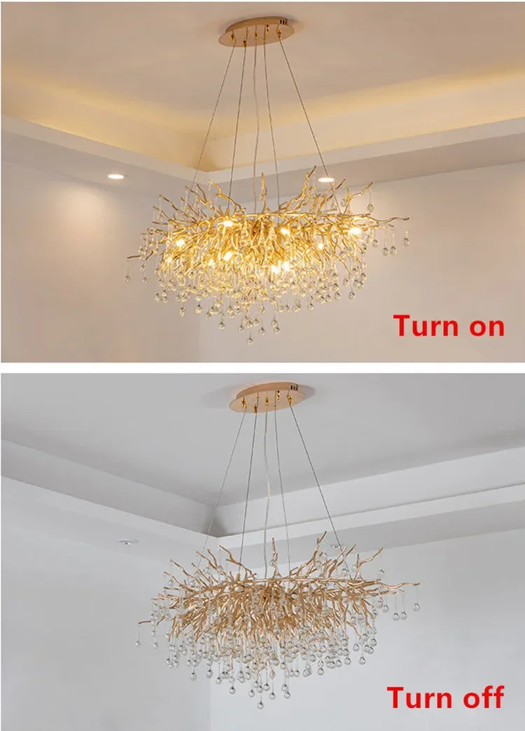 Luxury Crystal led Ceiling Lights Chandeliers Home Hanging Pendant Lamp Living Dining Room Bedroom Lustre Lampara techo