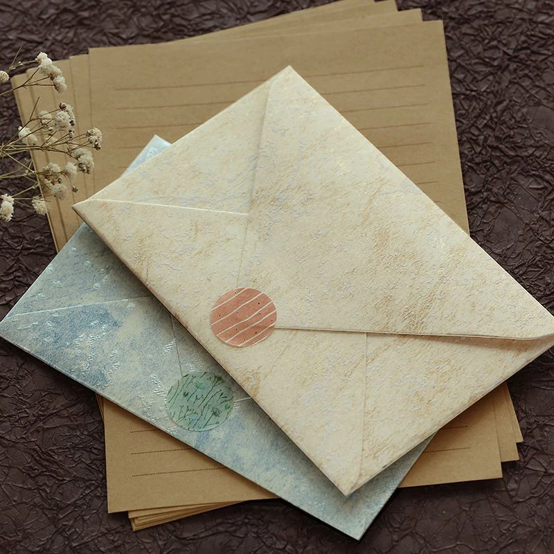 5pcs/lot Retro Envelope High-grade 250g Paper Small Business Supplies Envelopes for Wedding Invitations Stationery Postcards