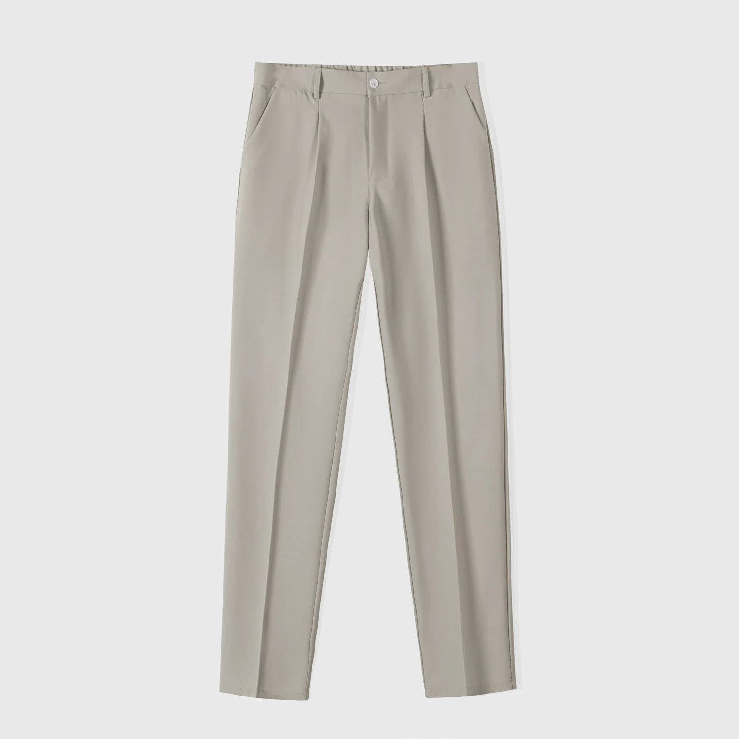 

Fall Winter Fleece Lined Cropped Suit Pants For Men Business Casual Loose Straight Thick Warm Pants Male Classic Fit Pants