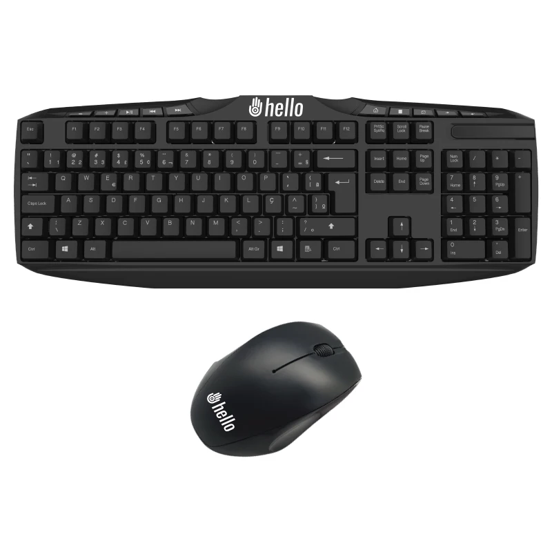 HELLO HL-4620 MULTIMEDIA KEYBOARD + 3D MOUSE WIRED SET