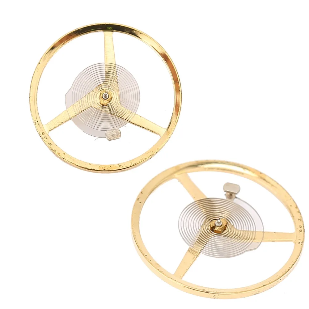 Gold Watch Balance Wheel Alloy Small Size Balance Wheel with Hairspring for For 2846 watch movement balance wheel