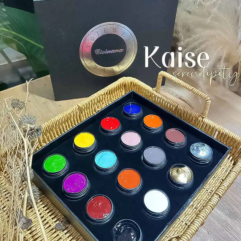 KAISE สีทึบ 16 สีจิตรกรรมเจลเล็บ Salon 2024 ใหม่ Professional ขายร้อนแฟชั่นเล็บปลอดสารพิษ UV เจลขายส่ง