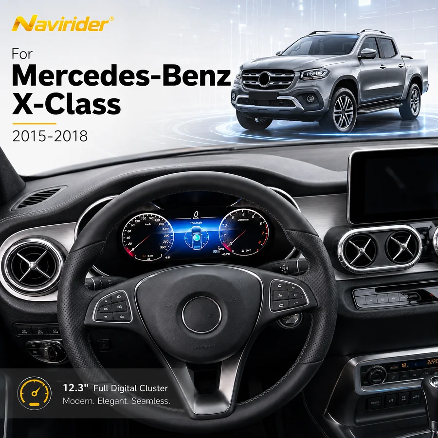12.3 Inch Linux Digital Instrument Cluster For Mercedes Benz X Class 2015-2018 X200 X220D X250D X350D LCD Dashboard Gauge Panel
