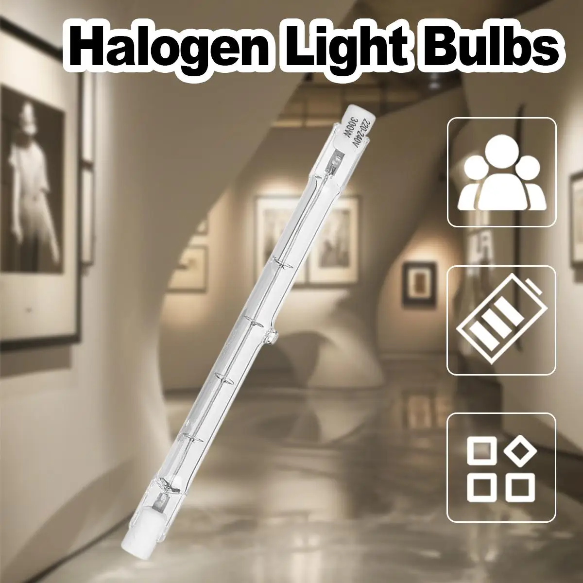 Dimmable R7s Halogen Lamps 1000W Led Light Bulb Bulbs Replacement 220v Warm White Light Linear Super Brightness