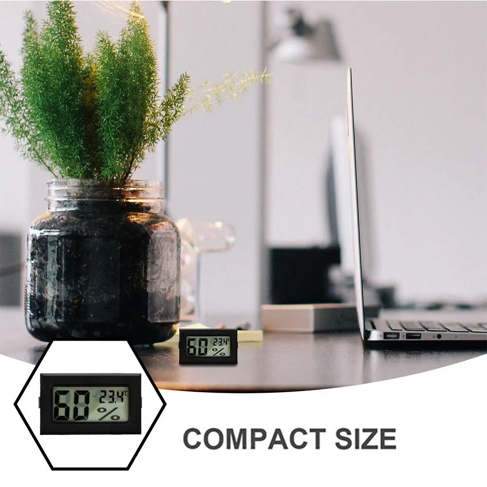 Termometer Digital Mini Kompak Higrometer Pengukur Kelembapan Suhu Dalam Ruangan Monitor Kelembapan Ruangan Perangkat Portabel