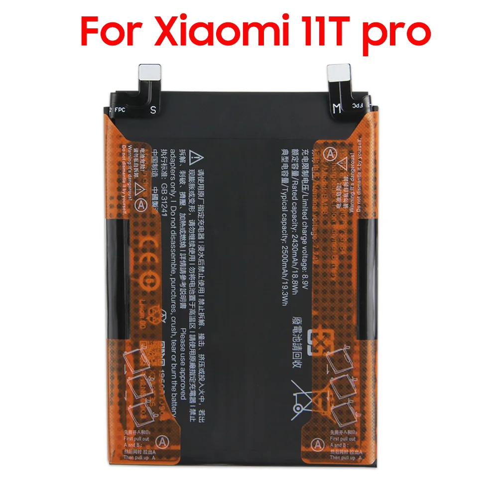New BM59 For Xiaomi Mi 11T Phone Battery BM58 For Xiaomi 11T Pro 2107113SG 2107113SI Replacement Batteries With Tool