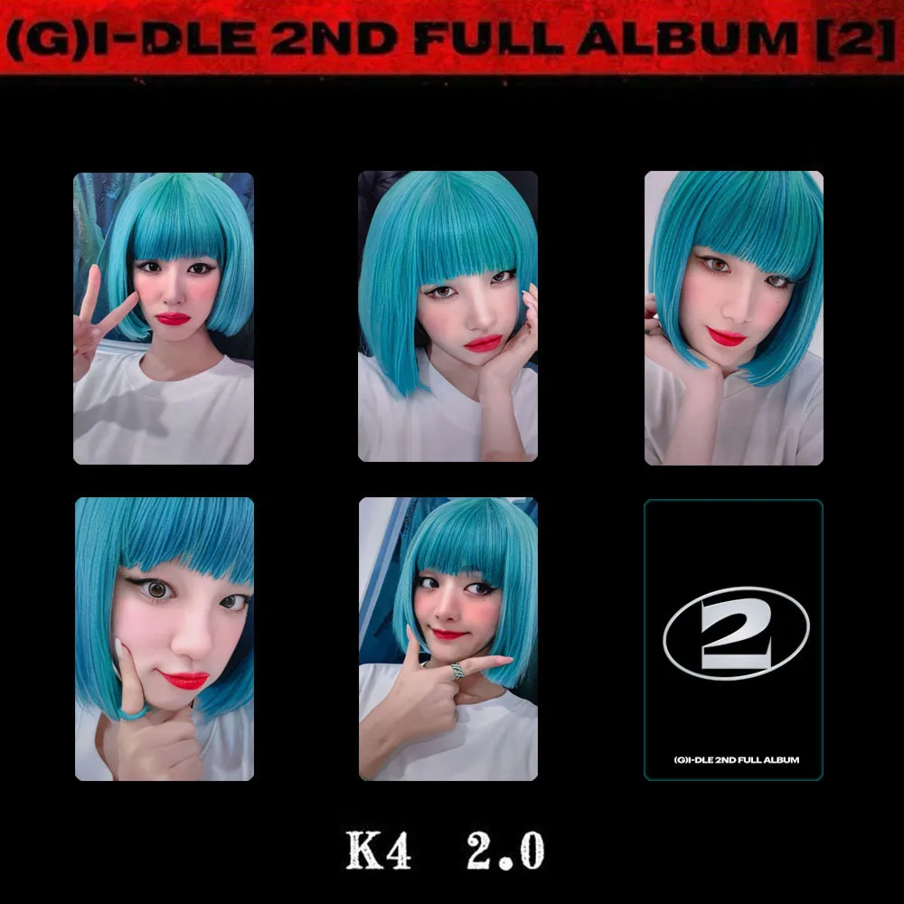 

(G) I-Dle Album "2" K4 GIDLE Girls Mirror Special Edition Small Green Hair Card