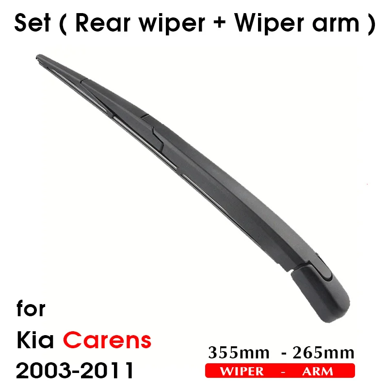 Car Wiper Blade For Kia Carens 2003-2011 Rear Back Windshield Windscreen Rear Wiper 355mm+Arm 265mm Car Accessories