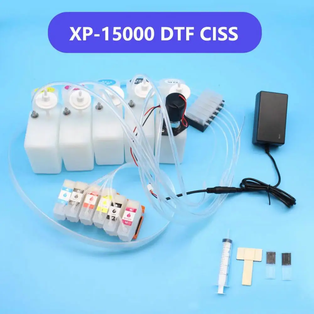 Xp15000 DTF CISS Kit For Epson XP 15000 DTF Continuous Ink Supply System White Ink With Stirrer Mixer Bulk Ink Tank Tool Device