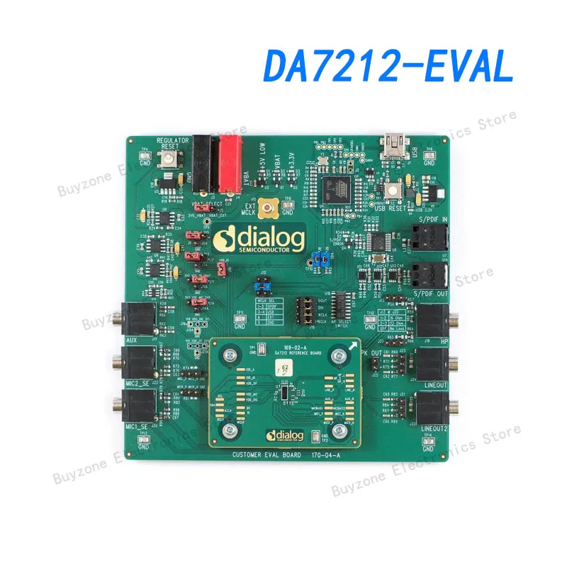 

DA7212-EVAL DA7212, ultra-low power CODEC with ALC and speaker driver, audio