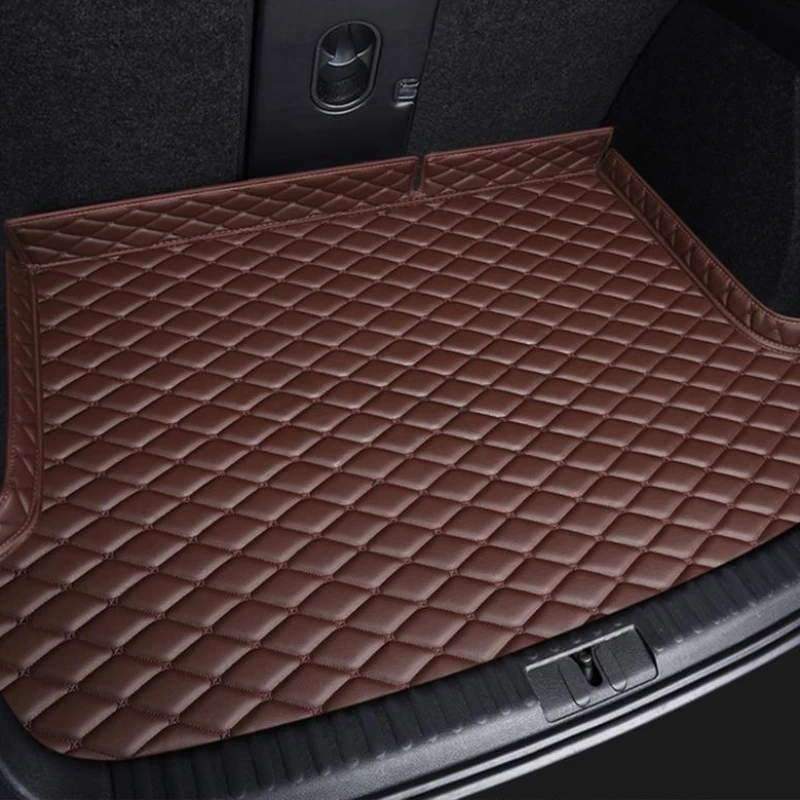 PU Leather Custom Car Trunk Mats for Ford Fiesta Explorer Focus Mk3 Mk4 Interior Details Car Accessories Carpet All Models