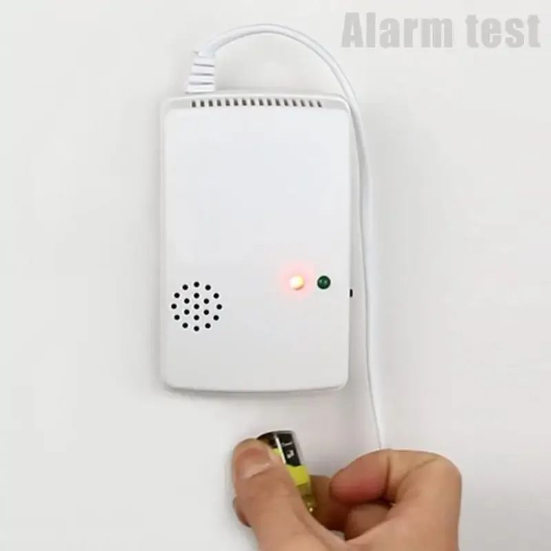 Gas Leak Detector Combustible Propane Butane Methane Natural Gas Safety Alarm Sensor Warning EU Plug