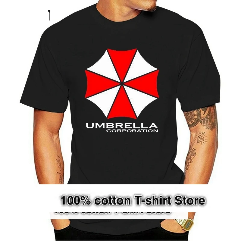 تي شيرت Umbrella Corporation للرجال - هدية زومبي رعب SC-FI فيلم علوي