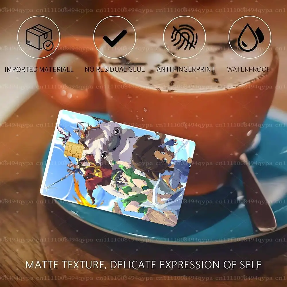 avatar the last airbender Card Skin Sticker for Credit Debit Card Skin Thin Card Decal Sticker Personalization Wrap 4 Pieces Set